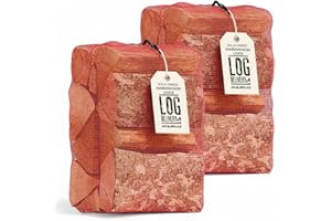 LOG-DELIVERY 2 X HARDWOOD Nets Kiln Dried Firewood Logs, Perfect for Open fires, Wood Burning Stoves, Log Burners, Campfires, Fire Pits & Pizza Ovens