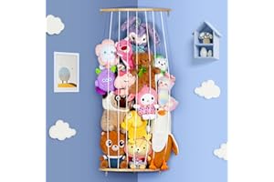 DoubleCare Kuscheltier Aufbewahrung,Stofftier Aufbewahrung, Platz sparen Plüschtier,Plüschtiere mit Verstellbarer Länge, Plüschtiere für Kinderzimmer, Spielzimmer, Schlafzimmer, Kinderzimmer