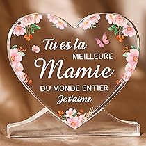 Cadeau Mamie, Planche à Découper En Bambou Pour Grand-Mère, Idée Originale Et Personnalisable D'Anniversaire Ou De Retraite