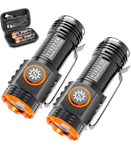 Mini Led GEARLITE Lampe De Poche 2 Pièces, 3000 Lumens Ultra Puissante Avec 5 Modes, IP65 Étanche Lampe Torche Enfant Für Camping, Randonnée Lampe Torche Led