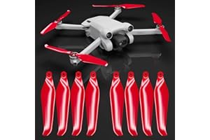 ‎MASTER AIRSCREW Master Airscrew Śmigła Stealth kompatybilne z DJI Mini 3 Pro & Mini 4 Pro - Czerwone, 4 śmigła w zestawie