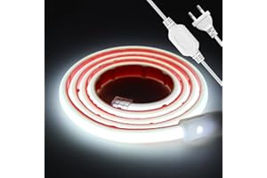 KISUFU Ruban LED COB 220V, 288 LED/M IP67 Etanche Bandeau LED Néons Bande,50cm Couper, Colle double face, Super Lumineux Strip Light pour Extérieur Chambre à Coucher, Décoration de la Maison