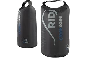 Navis Marine Dry Bag Sac fourre-tout étanche en nylon 10 l avec poignée de transport et fermeture Rolltop pour kayak, natation, camping, plage, pêche (noir, 10 l)