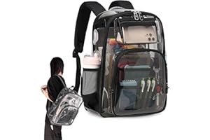 NLONLL Przezroczysty Plecak Szkolny Przezroczysty Plecak Torba Biblioteczna z Aprobatą Stadionu Torba na Książki z PVC Torba Stadionowa na Koncerty Sporty Szkoła College Sport Praca Podróże