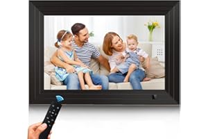 Aorpdd Digital Photo Frame, 10.1 Inch 1280 * 800 IPS High Resolution 16:9 Support 1080P Image Preview, Electronic Photo Frame Support Video / MP3 / Remote Control/Calendar Clock/USB (No WiFi)