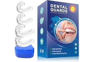 FEFFVPUL Mouth Guard for Teeth Grinding and Clenching 4 Pack, Mouth Shield for Teeth Grinding at Night to Stops Bruxism, Reusable Mouth Guards Grinding Teeth for Adults & Kids