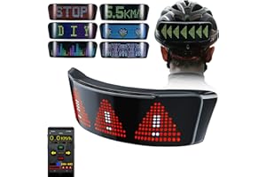 SoulBay Lampe de casque avec contrôle par application, programmable et flexible, 5 V 2 A, panneau matriciel à DEL alimenté par USB, panneau néon pour bar, vélo, moto, maison, décoration d'anniversaire