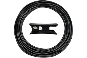 Irrigation Hose, CTRICALVER 10M 1/4 Inch Drip Irrigation Tubing, Garden Irrigation Pipe, with Hose Cutter for Farming Lawn Garden Watering (Black)