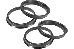 ‎X AUTOHAUX X AUTOHAUX 4 Stück Zentrierringe Felgenzentrierring 57,1mm auf 65,1mm Kunststoff Auto Zentrische Ringe Schwarz