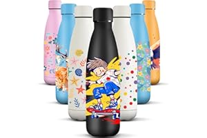 HoneyHolly Borraccia Termica, 500 ml Senza BPA, Bottiglia Termica, Isolamento a Doppia Parete, Borraccia, A Prova di Perdite, Acciaio Inossidabile 18/8, Borraccia Acciaio Inox per Sport, Scuola, Yoga