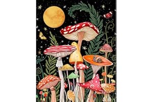 LONMO ART Mushroom Diamond Painting Kits-Mushroom Diamond Art Kits Adults,5D Diamond Painting Kits for Adults for Gift Home Wall Decor(12x16inch)