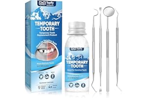 Anogol Tooth Filling Repair Kit, Temporary Tooth Filling, Tooth Repair Kit, Teeth Replacement Kit for Temporary Restoration of Missing & Broken Teeth Replacement Dentures, DIY Heat Fit Beads