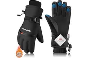 CYCLESPEED 3M Thinsulate Ski Gloves for Men Women Waterproof Thermal Winter Glove Adult Unisex Snow Gloves for Skiing Snowboarding, Snowmobiling, Winter Hiking Outdoor Walking