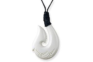 Island Piercings Collana Amuleto Ciondolo Maori Heimatau Design in osso PB383, osso, Nessuna pietra preziosa