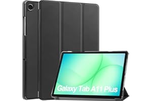 Fitudoos Hülle Kompatibel mit Samsung Galaxy Tab A11 Plus 11 Pouce - Ultra Dünn mit Standfunktion Slim Smart Schutzhülle,mit Automatischer Schlaf-/Wachmodus–Schwarz