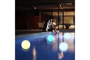 Lampe Solaire Flottante,Globe Solaire à LED étanche, Boule Lumineuse, Lampe de Nuit à DEL Changeante de Couleur Extérieure, Décor de Fête Pour Piscine,Mariage,Plage,Jardin,Pelouse,Sentier