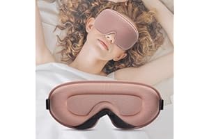 liuchanghe Mascherina per Dormire, 3D Mascherina per gli Occhi per Bloccare la Luce - Pressione Oculare Zero, Maschera per il Sonno, Pisolino, Meditazione, Viaggi (Rosa)