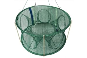 YGFZ Filet de pêche en maille pour crabe, écrevisses, homard, crevettes, piège à main pliable