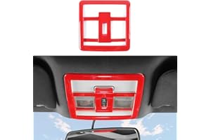 Jimen for 2007-2012 Dodge Nitro Reading Light Bezel Reading Lamp Frame Cover Trim (Red)