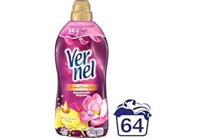 Vernel Aromatherapie Bezaubernde Magnolie Weichspüler (64 Waschladungen), langanhaltender Wäscheduft mit ätherischen Ölen für 24/7 Frische, recycelbare Flasche