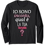 Incinte Gravidanza Annuncio Presto Diventa Mamma Premaman Maglia a Manica