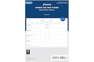 Filofax Miesiąc A5 na dwóch stronach angielski 2026 dziennik 26-68510