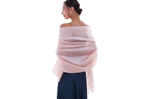 RIIQIICHY Stola Damen Festlich Fur Abendkleid Chiffon Schals Tücher Pashmina Schultertuch Sommer Hochzeit