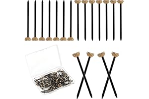 RIPEFUN 100 PCS Picture Hanging Tool Set - Heavy Duty Picture Hangers & Nails for Hard Walls, Masonry Nails, Picture Pins, Wall Nails & Tacks for Pictures, Pin Nails, Wall Pins - Ideal for Hanging Pictures