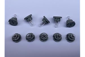 SSC TYRES SSC Slot Car Easy Fit Light Bulbs in Holder Compatible for Scalextric Slot Car Models, Mondeo, Audi, BMW etc. Spares, Toy DIY Parts Accessories Set of 10