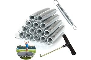 GOYADA Paquete de 20 muelles de repuesto para trampolín de 7 pulgadas con gancho en T, accesorios de repuesto para trampolín de acero galvanizado para Skywalker, Upperbounce, Skybound de 14 a 15 pies