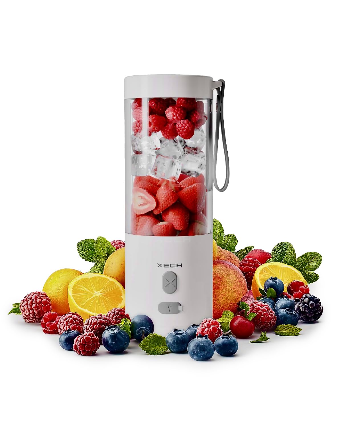 XECH Portable Blender For Smoothie And Juices Milk Shakes, Crushing Ice Fruit Juicer USB Rechargeable Battery 500 ML Hand Blender Built-in Jar (BlendX)