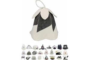 GMMH Sauna Hat Sauna Hat Made of Wool Felt (1510 Bells) Felt Sauna Cap for Men and Women Felt Cap for Sauna