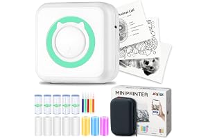 AgoDeo Mini Drucker für Smartphone - 300 DPI HD Qualität - Sofort PrintPod | Fotodrucker, 