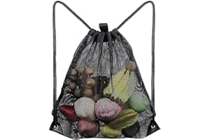 ZOPJUMA Sac à dos en Maille, Sac de Sport à Cordon, Sac de plage en Maille, Sac Filet en Nylon, Sac à Dos Plage, Sac à Dos pour Homme Femme Sac a cordon pour Voyage Camping Gym Natation (45cm*60cm)