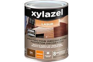 XYLAZEL Lasur Protector Decorativo al agua Satinado Nogal, 750 ml
