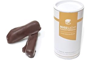 ‎NUSSSUCHT DEUTSCH SÜßWAREN Schokolierte Trockenfrüchte | eigene Herstellung | Früchte in Schokolade | Edelschokolade (Ingwer Zartbitter, 250 g (1er Pack))