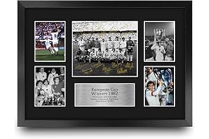HWC Trading Aston Villa 1982 European Cup Winners Printed Memorabilia Signed Autograph Photograph Display for Football Fans and Supporters - A3 Framed
