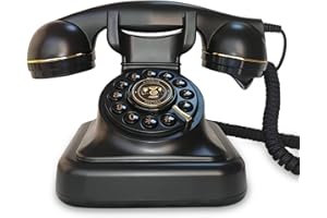 FiayaCom Libro de invitados de audio, teléfono de boda, libro de visitas de audio, teléfono con mensaje para boda, despedida de soltera, baby shower, fiesta de cumpleaños, aniversario (Art Deco, negro