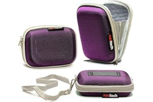 Navitech Fioletowe twarde wodoodporne twarde etui na aparat kompatybilny z aparatem kompaktowym Canon IXUS 285 HS, Fioletowy, Jeden rozmiar, Kompaktowe