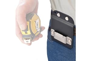 IGUERBURN Maßband Gürtelholster Maßbandhalter mit Stahlclip Hakenmaß Werkzeughalter für 5 Zentimeter Werkzeuggürtel(Nicht enthaltenes Maßband)