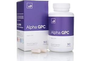 vP Vitality Pro Alpha GPC 300mg x 90 Capsules - Over 99% Purity and 40% Choline Third Party Tested - L-Alpha-Glycerylphosphorylcholine Supplement - Vitality Pro