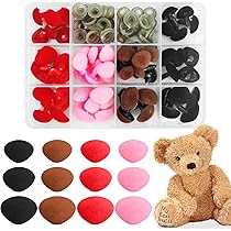 Nasi Di Sicurezza Per Amigurumi - 50 Pezzi In Plastica Nera, 4 Misure Da 15-30 Mm Con Rondelle - Foto 3