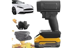 NNBWLMAEE Storm Industries Jet Blower 2.0, Electric Cordless Jet Blower Car Dryer, 130,000 Rpm 200 Mph, Portable Handheld Turbo Blower, for Car, Patio, Lawn, Blowing Leaves (for Dewalt)