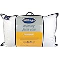 Silentnight Memory Foam Core Pillow For Sleeping, Side Back Stomach Sleepers - Firm - Ventilated Breathable 1P White