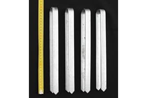 DanDiBo 4 Stück Bodenanker verzinkt XL Erdanker für Rosenbogen 30 cm Heringe Erdspieß Bodenspieß Befestigung Verankerungs-Set