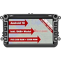 M.I.C. AV8V6-lite Android 10 Autoradio mit navi Ersatz für VW Golf t5 touran Passat RNS RCD Skoda SEAT: DAB Plus…