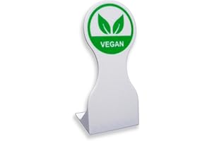 ‎KUMETIC Kumetic Pack of 8 Vegan Table Stands, Plastic, 3D Printed, Dishwasher Safe, Buffet Stand, Table Sign