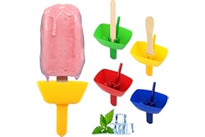 panemy Porte-glace Anti-gouttes pour Enfants, 8 pièces en Polypropylène de Qualité Alimentaire Porte-Glaçons pour Enfants, Réutilisable Popsicle Holder avec Paille