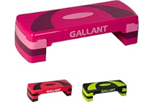 Gallant Exercise Stepper for Home - Aerobic Step Platform with 3 Adjustable Heights (10cm/15cm/20cm) - Non-Slip Fitness Step for Workouts, Cardio & Gym Step Exercises