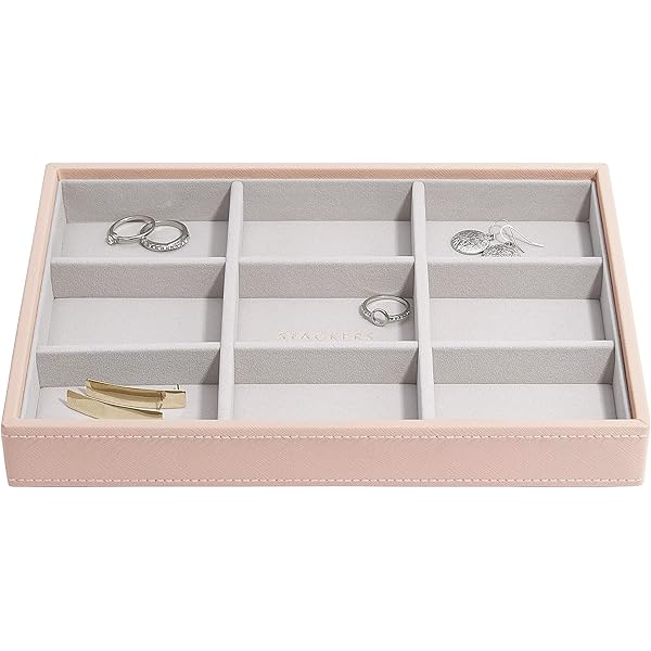 Stackers Classic Blush Pink Charm Glass Lid Drawer